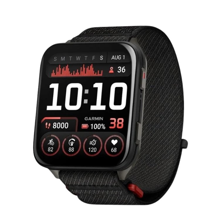 Garmin? Venu? X1, Thin and Lightweight GPS Smartwatch, AMOLED Display, Advanced Health and Fitness Features, Black with Slate Titanium Caseback and Black ComfortFit Nylon Band